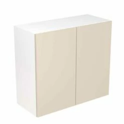 Kitchen Kit Rigid Slab 800mm Wall Cabinet - Ultra Matt - Cashmere - Pre-Assembled - RKKF0638