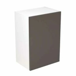 Kitchen Kit Rigid Slab 500mm Wall Cabinet - Ultra Matt - Graphite - Pre-Assembled - RKKF0913
