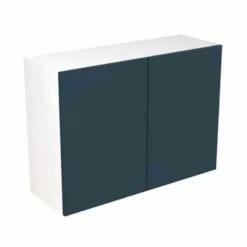 Kitchen Kit Rigid Slab 1000mm Wall Cabinet - Ultra Matt - Indigo Blue - Pre-Assembled - RKKF1315