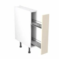 Kitchen Kit Rigid Shaker 150mm Pull Out Base Cabinet - Ultra Matt - Cashmere - Pre-Assembled - RKKH0651
