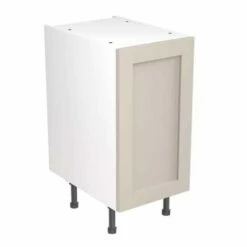 Kitchen Kit Rigid Shaker 400mm Base Cabinet - Ultra Matt - Light Grey - Pre-Assembled - RKKH0702