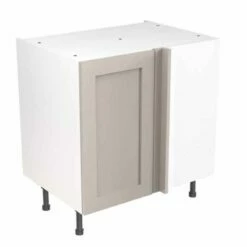 Kitchen Kit Rigid Shaker 800mm Blind Corner Base Cabinet - Ultra Matt - Light Grey - Pre-Assembled - RKKH0737
