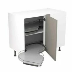 Kitchen Kit Rigid Shaker 1000mm Blind Corner Base Cabinet With Pull Out Left Cabinet - Ultra Matt - Dust Grey - Pre-Assembled - RKKH0856