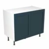 Kitchen Kit Rigid Shaker 1000mm Base Cabinet - Ultra Matt - Indigo Blue - Pre-Assembled - RKKH1308