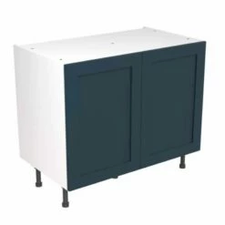 Kitchen Kit Rigid Shaker 1000mm Base Cabinet - Ultra Matt - Indigo Blue - Pre-Assembled - RKKH1308