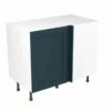 Kitchen Kit Rigid Shaker 1000mm Blind Corner Base Cabinet - Ultra Matt - Indigo Blue - Pre-Assembled - RKKH1309