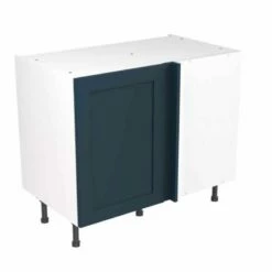 Kitchen Kit Rigid Shaker 1000mm Blind Corner Base Cabinet - Ultra Matt - Indigo Blue - Pre-Assembled - RKKH1309