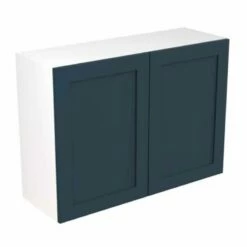 Kitchen Kit Rigid Shaker 1000mm Wall Cabinet - Ultra Matt - Indigo Blue - Pre-Assembled - RKKH1315