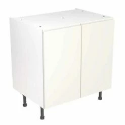 Kitchen Kit Rigid J-Pull 800mm Base Cabinet - Super Gloss - White - Pre-Assembled - RKKJ0036