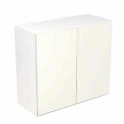 Kitchen Kit Rigid J-Pull 800mm Wall Cabinet - Super Gloss - White - Pre-Assembled - RKKJ0038