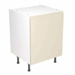 Kitchen Kit Rigid J-Pull 600mm Base Cabinet - Super Gloss - Cashmere - Pre-Assembled - RKKJ0104