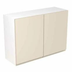 Kitchen Kit Rigid J-Pull 1000mm Wall Cabinet - Super Gloss - Cashmere - Pre-Assembled - RKKJ0115