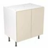 Kitchen Kit Rigid J-Pull 800mm Base Cabinet - Super Gloss - Cashmere - Pre-Assembled - RKKJ0136