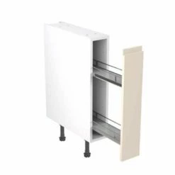 Kitchen Kit Rigid J-Pull 150mm Pull Out Base Cabinet - Super Gloss - Cashmere - Pre-Assembled - RKKJ0151