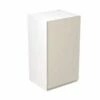 Kitchen Kit Rigid J-Pull 400mm Wall Cabinet - Super Gloss - Light Grey - Pre-Assembled - RKKJ0212