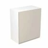 Kitchen Kit Rigid J-Pull 600mm Wall Cabinet - Super Gloss - Light Grey - Pre-Assembled - RKKJ0214