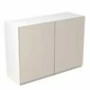 Kitchen Kit Rigid J-Pull 1000mm Wall Cabinet - Super Gloss - Light Grey - Pre-Assembled - RKKJ0215