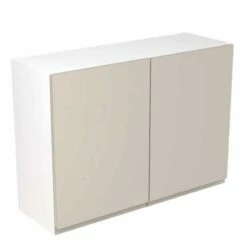 Kitchen Kit Rigid J-Pull 1000mm Wall Cabinet - Super Gloss - Light Grey - Pre-Assembled - RKKJ0215