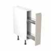 Kitchen Kit Rigid J-Pull 150mm Pull Out Base Cabinet - Super Gloss - Light Grey - Pre-Assembled - RKKJ0251