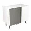 Kitchen Kit Rigid J-Pull 1000mm Blind Corner Base Cabinet - Super Gloss - Dust Grey - Pre-Assembled - RKKJ0309