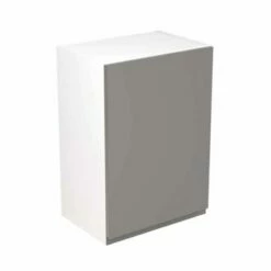 Kitchen Kit Rigid J-Pull 500mm Wall Cabinet - Super Gloss - Dust Grey - Pre-Assembled - RKKJ0313