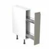 Kitchen Kit Rigid J-Pull 150mm Pull Out Base Cabinet - Super Gloss - Dust Grey - Pre-Assembled - RKKJ0351