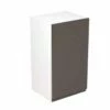 Kitchen Kit Rigid J-Pull 400mm Wall Cabinet - Super Gloss - Graphite - Pre-Assembled - RKKJ0412