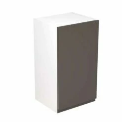 Kitchen Kit Rigid J-Pull 400mm Wall Cabinet - Super Gloss - Graphite - Pre-Assembled - RKKJ0412