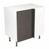 Kitchen Kit Rigid J-Pull 800mm Blind Corner Base Cabinet - Super Gloss - Graphite - Pre-Assembled - RKKJ0437