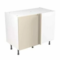 Kitchen Kit Rigid J-Pull 1000mm Blind Corner Base Cabinet - Ultra Matt - Cashmere - Pre-Assembled - RKKJ0609