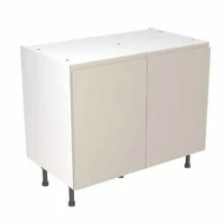Kitchen Kit Rigid J-Pull 1000mm Base Cabinet - Ultra Matt - Light Grey - Pre-Assembled - RKKJ0708