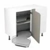 Kitchen Kit Rigid J-Pull 1000mm Blind Corner Base Cabinet With Pull Out Left Cabinet - Ultra Matt - Dust Grey - Pre-Assembled - RKKJ0856