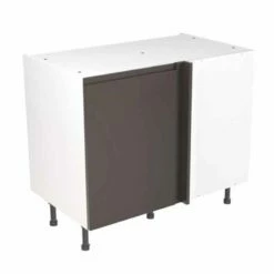 Kitchen Kit Rigid J-Pull 1000mm Blind Corner Base Cabinet - Ultra Matt - Graphite - Pre-Assembled - RKKJ0909