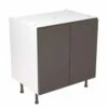 Kitchen Kit Rigid J-Pull 800mm Base Cabinet - Ultra Matt - Graphite - Pre-Assembled - RKKJ0936