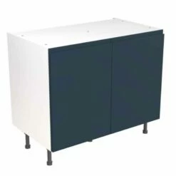 Kitchen Kit Rigid J-Pull 1000mm Base Cabinet - Ultra Matt - Indigo Blue - Pre-Assembled - RKKJ1308