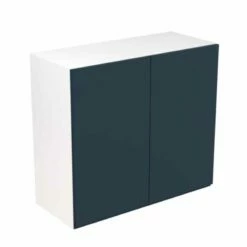 Kitchen Kit Rigid J-Pull 800mm Wall Cabinet - Ultra Matt - Indigo Blue - Pre-Assembled - RKKJ1338