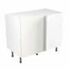 Kitchen Kit Rigid Value Slab 1000mm Blind Corner Base Cabinet - Standard Matt - White - Pre-Assembled - RKKM1009