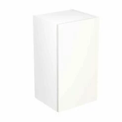 Kitchen Kit Rigid Value Slab 400mm Wall Cabinet - Standard Matt - White - Pre-Assembled - RKKM1012
