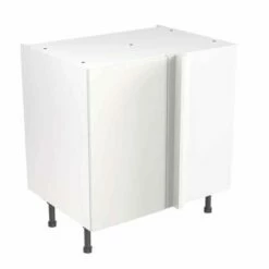 Kitchen Kit Rigid Value Slab 800mm Blind Corner Base Cabinet - Standard Matt - White - Pre-Assembled - RKKM1037