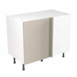 Kitchen Kit Rigid Value 1000mm Blind Corner Base Cabinet - Standard Matt - Light Grey - Pre-Assembled - RKKM1209