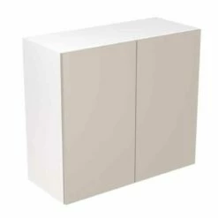 Kitchen Kit Rigid Value 800mm Wall Cabinet - Standard Matt - Light Grey - Pre-Assembled - RKKM1238