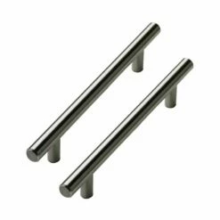 Kitchen Kit 186 T Bar Kitchen Cabinet Handles - Pack Of 2 - Stainless Steel - KKHTBH1