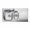 Leisure Linear 1.5 Bowl Inset Kitchen Sink With Reversible Drainer - Satin Stainless Steel - LN9502/