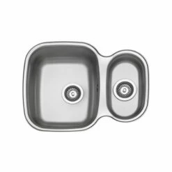 Leisure Linear 1.5 Bowl Undermount Sink With Reversible Drainer - Stainless Steel - LUB3417/