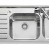 Leisure Luxe 2 Bowl Inset Kitchen Sink Left Hand Small Bowl - Stainless Steel LX155L/
