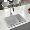 Thomas Denby Metro 1.5 Bowl Ceramic Kitchen Sink - White - MET1020