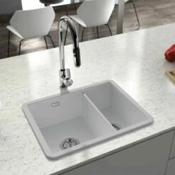 Thomas Denby Metro 1.5 Bowl Ceramic Kitchen Sink - White - MET1020