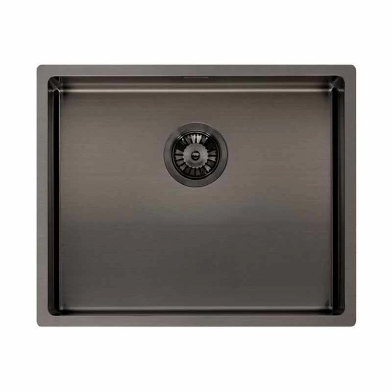 Reginox Miami 1 Bowl Integrated Sink - Gun Metal - MIAMI 50X40 GUNMETAL - Image 3