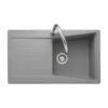 Rangemaster Mica Compact 1 Bowl Igneous Granite Kitchen Sink - Dove Grey - MIC860DG/