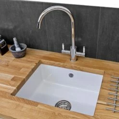 Reginox Mataro 1 Bowl Ceramic Kitchen Sink - White - MATARO II